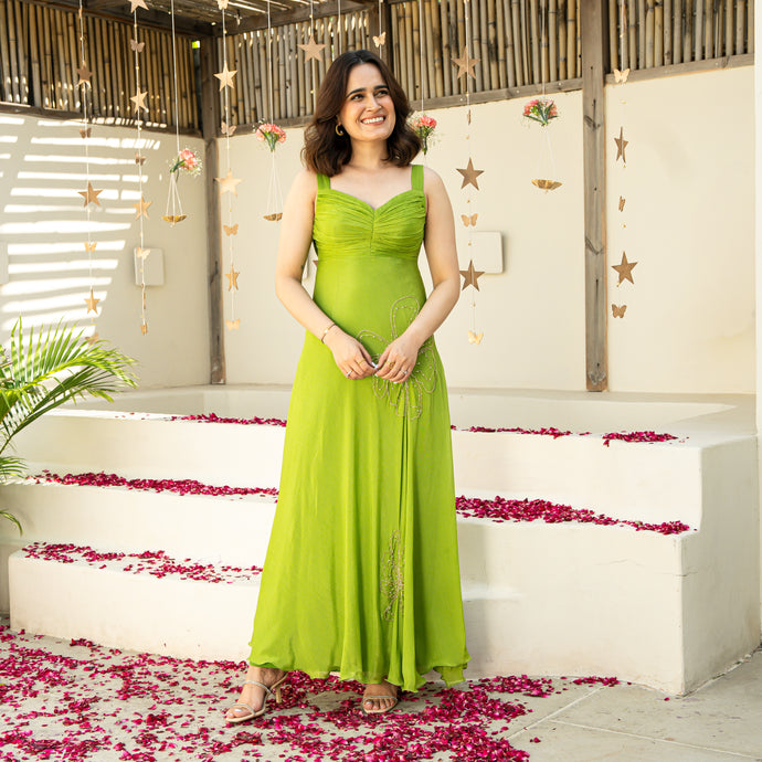 Dewlit Olive Long Dress